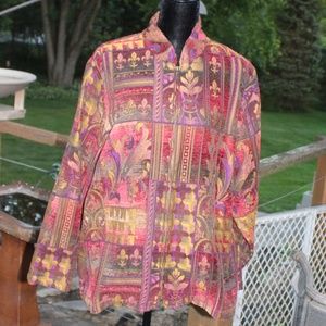 Coldwater Creek Tapestery Jacket  Size 1X